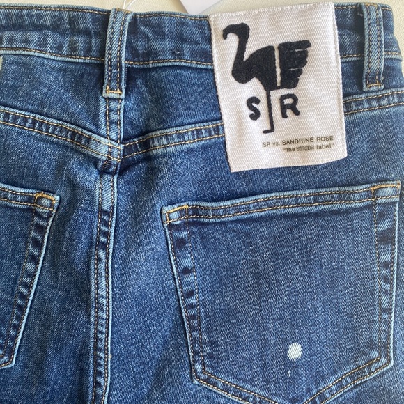 (B52) Free People x Sandrine Rose Straight Fit, Polka Blue, Size 28, NWT - Picture 10 of 14